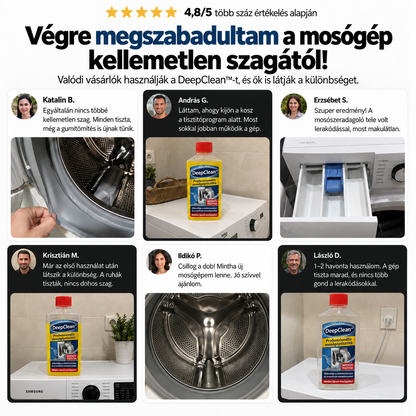 Friss ruhák, kellemetlen szagok nélkül, egyetlen tisztítással – DeepClean™